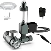 FZONE Mini Aquarium CO₂ Regulator Kit for CGA320 Side Open CO2 Cylinder | Durable, Compact Design, Complete Kit, DC Solenoid, Diffuser, CO₂ Tubing, Bubble Counter &amp; Check Valve for Aquatic CO₂ System