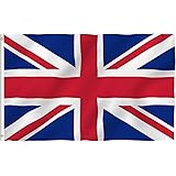 Anley Fly Breeze 3x5 Foot United Kingdom UK Flag - Vivid Color and UV Fade Resistant - Canvas Header and Double Stitched - British National Flags Polyester with Brass Grommets 3 X 5 Ft