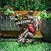 Hannah's cottage Bird Welcome Sign Garden Statue with Solar Light,Polyresin Garden Figurine for Outdoor Decoration(Outdoor Paradise)