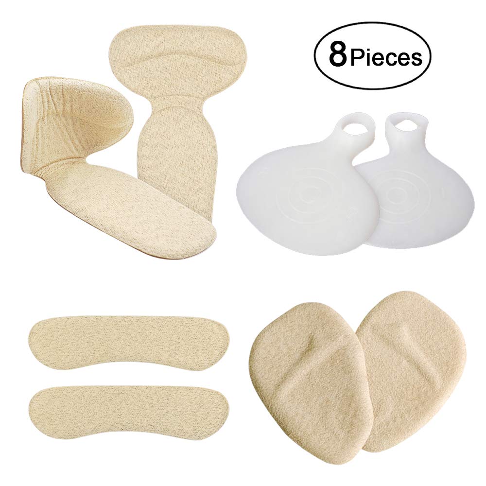 High Heel Pads by SQHT - Gel Ball of foot Cushions, Metatarsal Pads, Heel Snugs for Blister Pain Relief