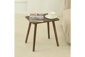 AWASEN Side Table, Small Wood End Table Living Room, Mini Bed Side Table Modern Accent Nightstand with Solid Wood for Bedroom Office Small Spaces, Rustic Brown