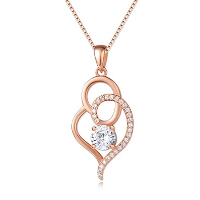 Geschenke für Frauen, mit Geschenkverpackung, 925 Silber Rosegold, verlängerbar auf 50cm, Geschenkidee für Sie Freundin Schwe