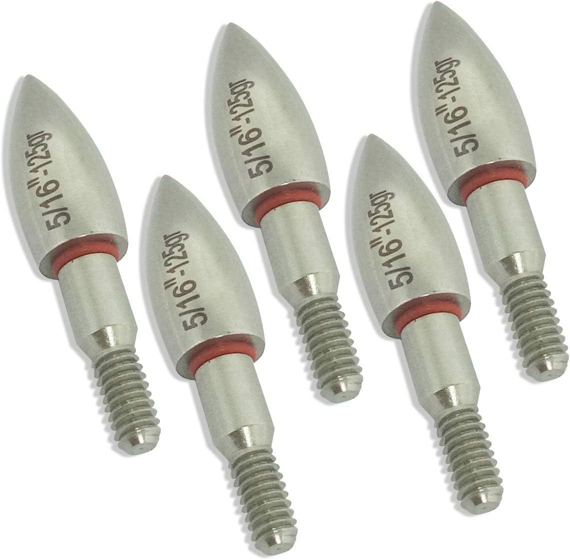 nobrand 12 Pieces of Stainless Steel Archery Range Point Archery Range Archery Field Point 100/125 Grain Size Torpedo Target Head : Sports & Outdoors