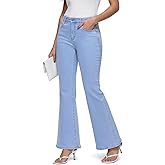 ZPIUO Flare Jeans for Women Trendy High Waisted Bell Bottom Jeans Stretchy Wide Leg Denim Pants with Pockets