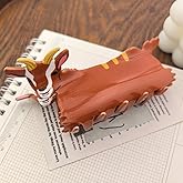 Farmland Animal Shape Design Cute Hair Claws Light Weight Hair Accessories Plastic for Women Girls Medium Hair Clip, Brown Cow