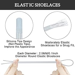 3 Pairs Elastic Shoelaces for ON Cloud 5 & 6 No Tie