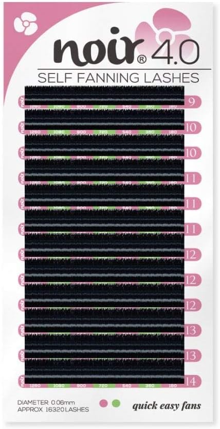 Noir Volume LashesEasy Fan Lashes C curl 0.06 Mixed Russian Volume Self Fanning Eyelash Extensions