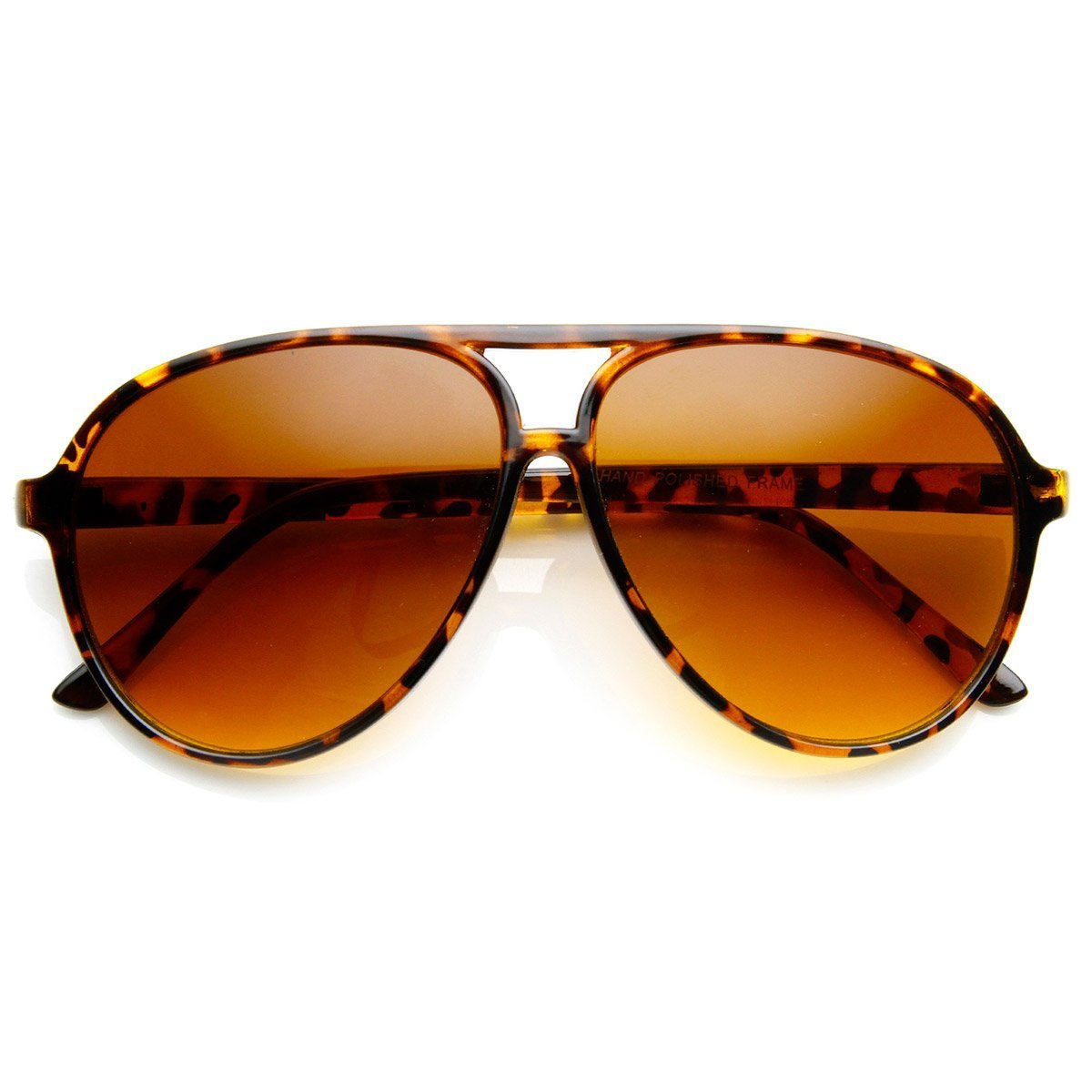 Retro 80s Vintage Blue Blocking Aviator Sunglasses (Tortoise)
