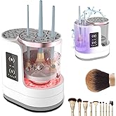 Electric Makeup Brush Cleaner Machine with Dryer and Holder, Automatic Makeup Brush Cleaning Machine, 3 IN 1 USB Cosmetic Beauty Makeup Brushes Tool Washer for All Size Makeup Brushes
