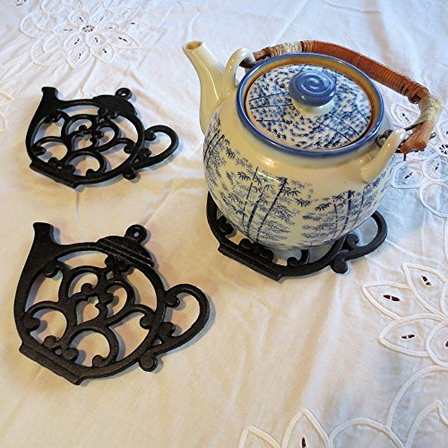 Teapot Trivets Trivet Black Cast Iron For Kitchen & Dining Table More