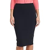 ESTEEZ Women's Form Fitting Snug Pencil Skirt - Modest Stretchy Below The Knee - Chicago
