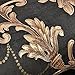 Nice Houzz Damask Wallpapers Gold Black Victorian Embossed Non-Woven Wall Paper for Living Room,Bedroom,Bathroom