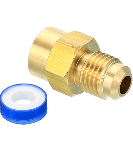 Adattatore Per Tubo In Ottone Da 1/4 SAE Flare A 1/8 NPT Maschio – Raccordo Uxcell Per Impianti E Connettori