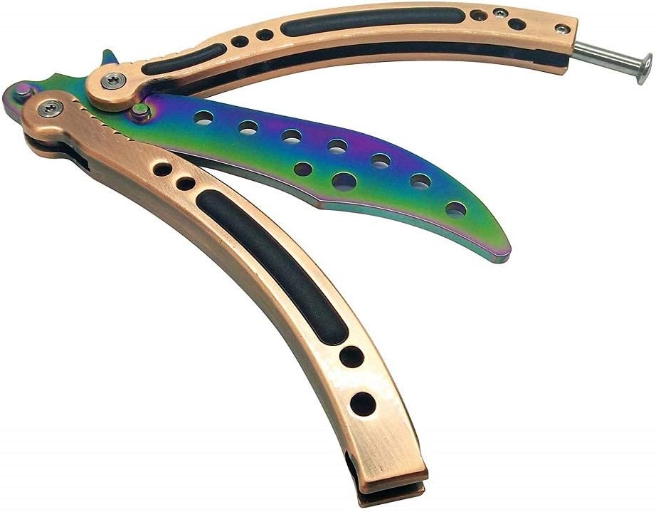 Stainless Steel Practice Knife Blunt Practice Dull Pocket Knife Dull Blade No Edge Tool