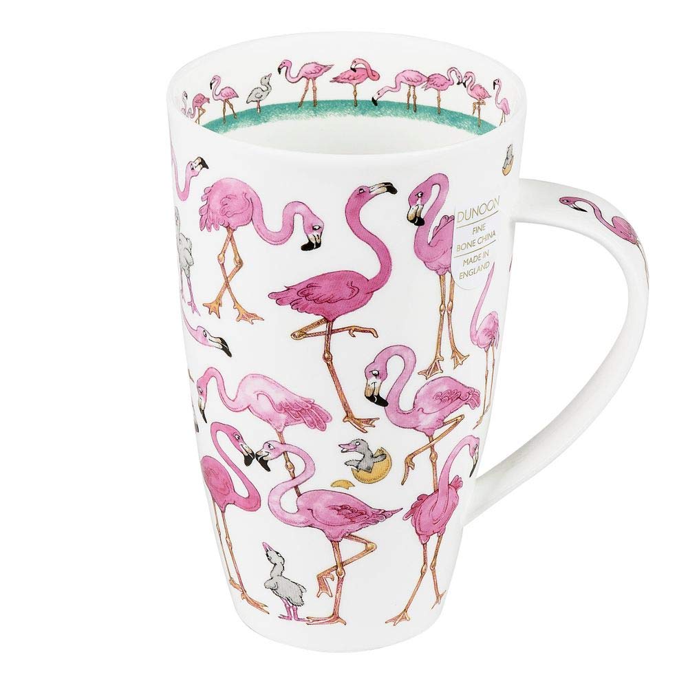 Dunoon Henley Fine China FLAMBOYANCE Frolicking Flamingo Mug Cup 600ml