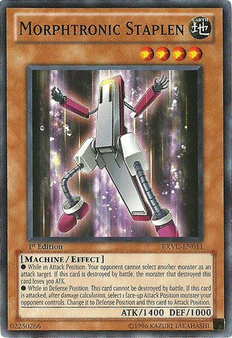Yu-Gi-Oh! - Morphtronic Staplen (EXVC-EN011) - Extreme Victory - 1st Edition - Common