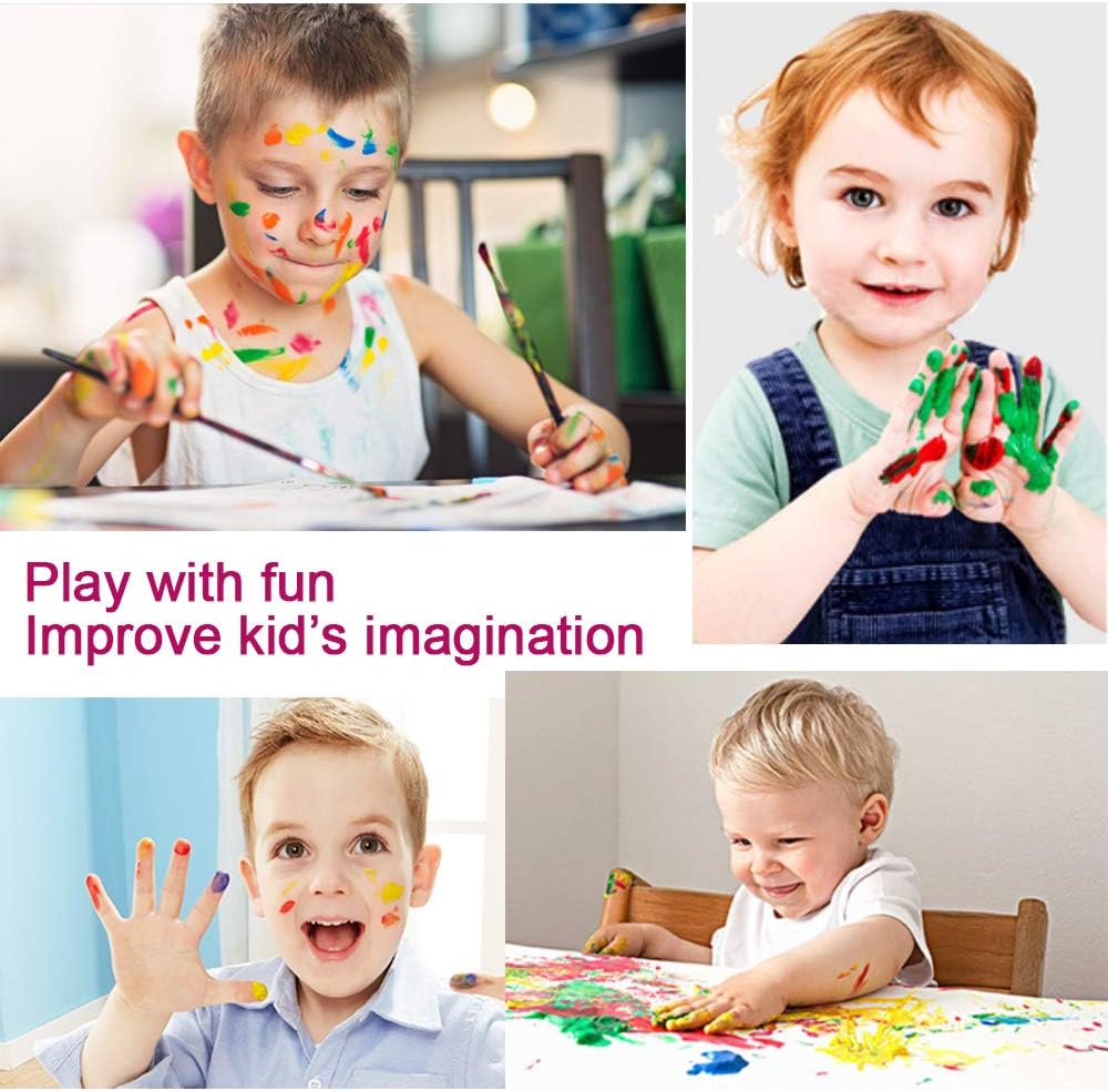 Happlee Washable Finger Paint for Kids babies Infant, Non-Toxic Finger Paints Set for Toddlers 12 Colors Kids Finger paints for Art, School Supplies: Happlee Part: Home & Kitchen