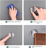 efbock 6pcs Transparent Silicone Door Stopper Wall Protector Bumper Guard 1.57 view 7