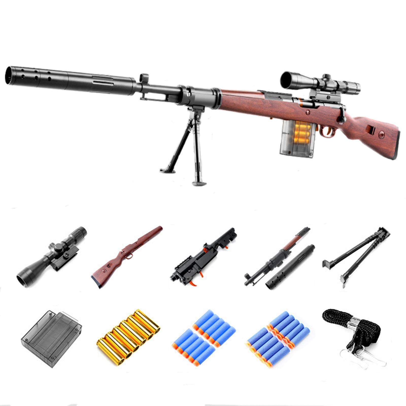 Mua shotgun, 98k sniper gun style toy gun kar98k sponge bullet toy gun