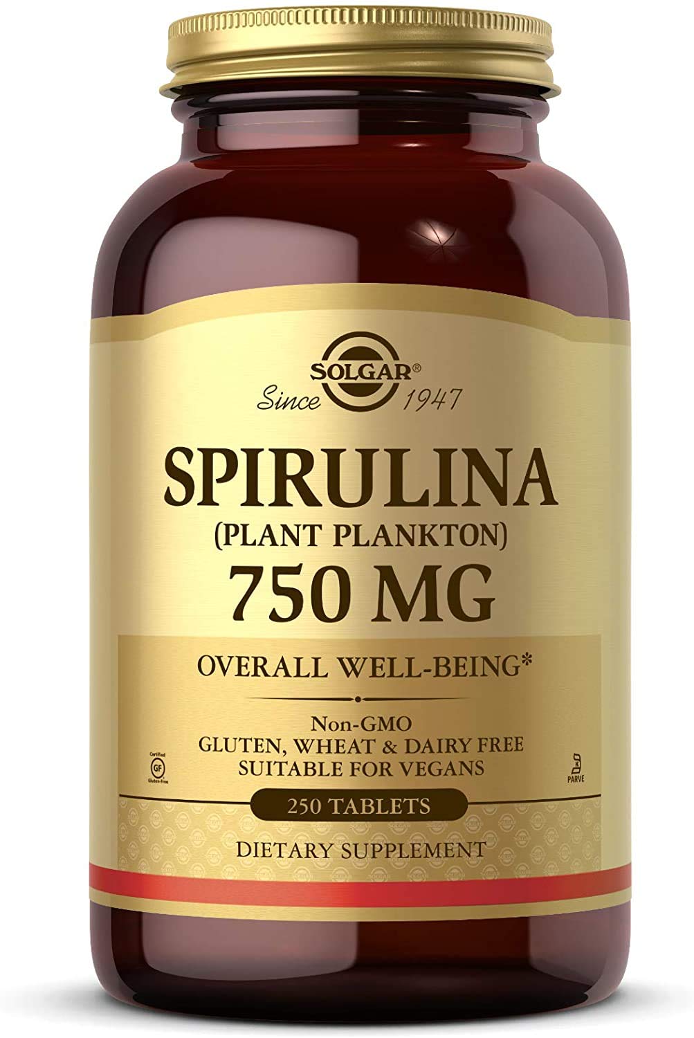 Solgar Spirulina 750mg, 250 Tablets