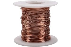 Heyiarbeit 27 AWG Magnet Wire Enameled Copper Wire Enameled Magnet Winding Wire 164ft 0.0138" Diameter Temperature Rating 180℃ Magnetic Coil for Motors Transformers Inductors