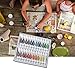 Daveliou Watercolor Paint Set - 24 Non-Toxic Watercolor Paints 12ml - Vivid Colors