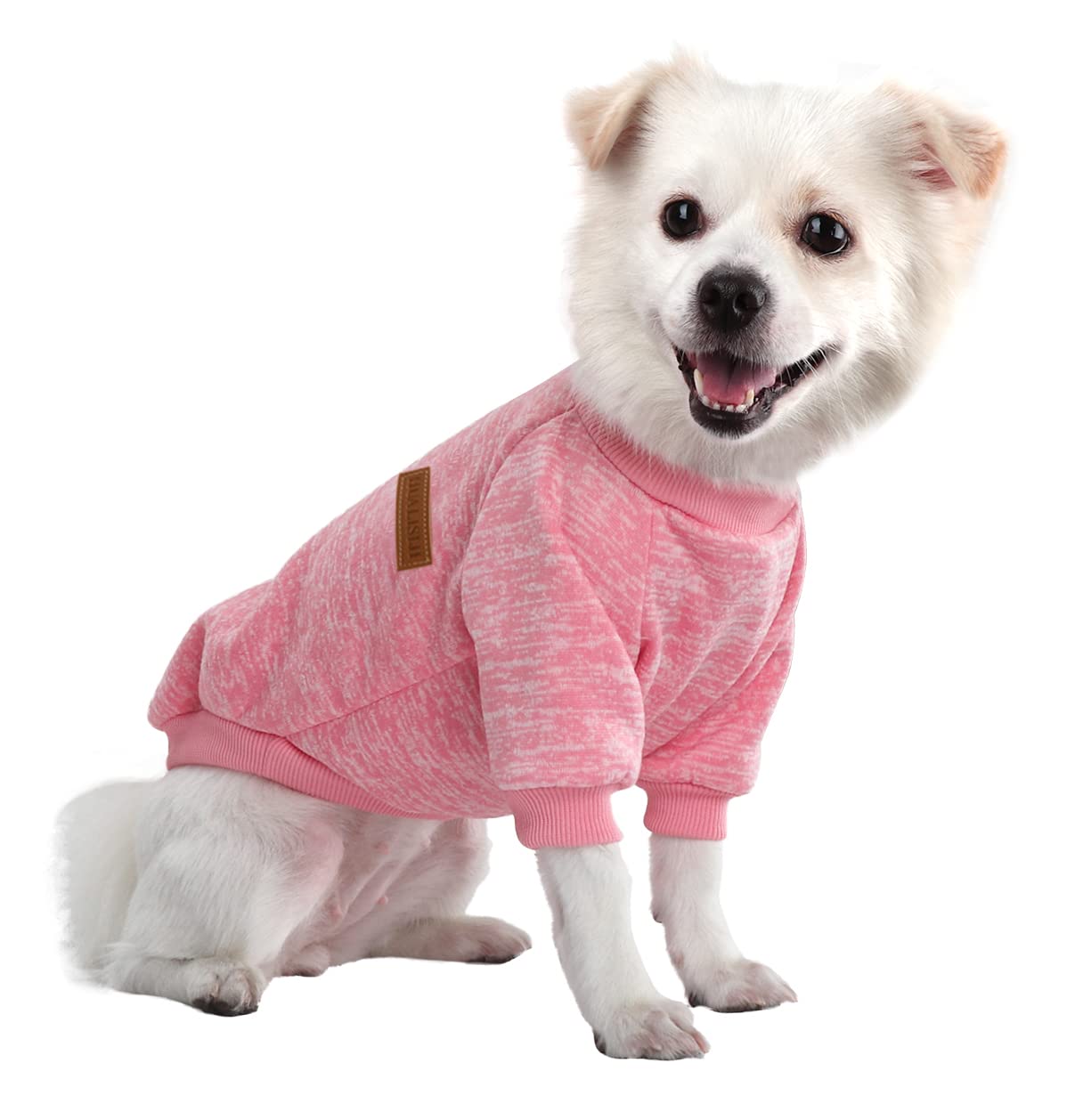 HuaLiSiJi Dog Jumper Dog Hoodie Sweatshirt Chihuahua Jumper Christmas Sweater Fleece Inside Soft Cozy, Colour Vibrant Easy to Take On and Off (Pink, 3XL)