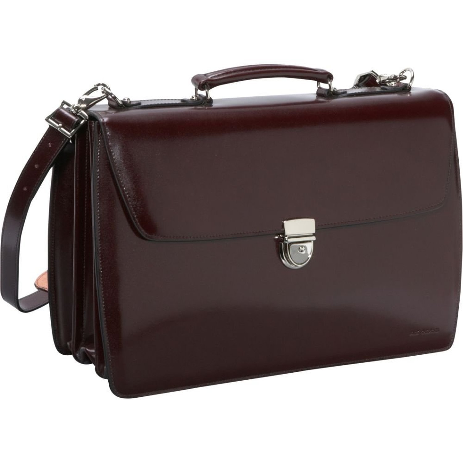 Elements Triple Gusset Flap Over Briefcase #4403 (Burgundy)