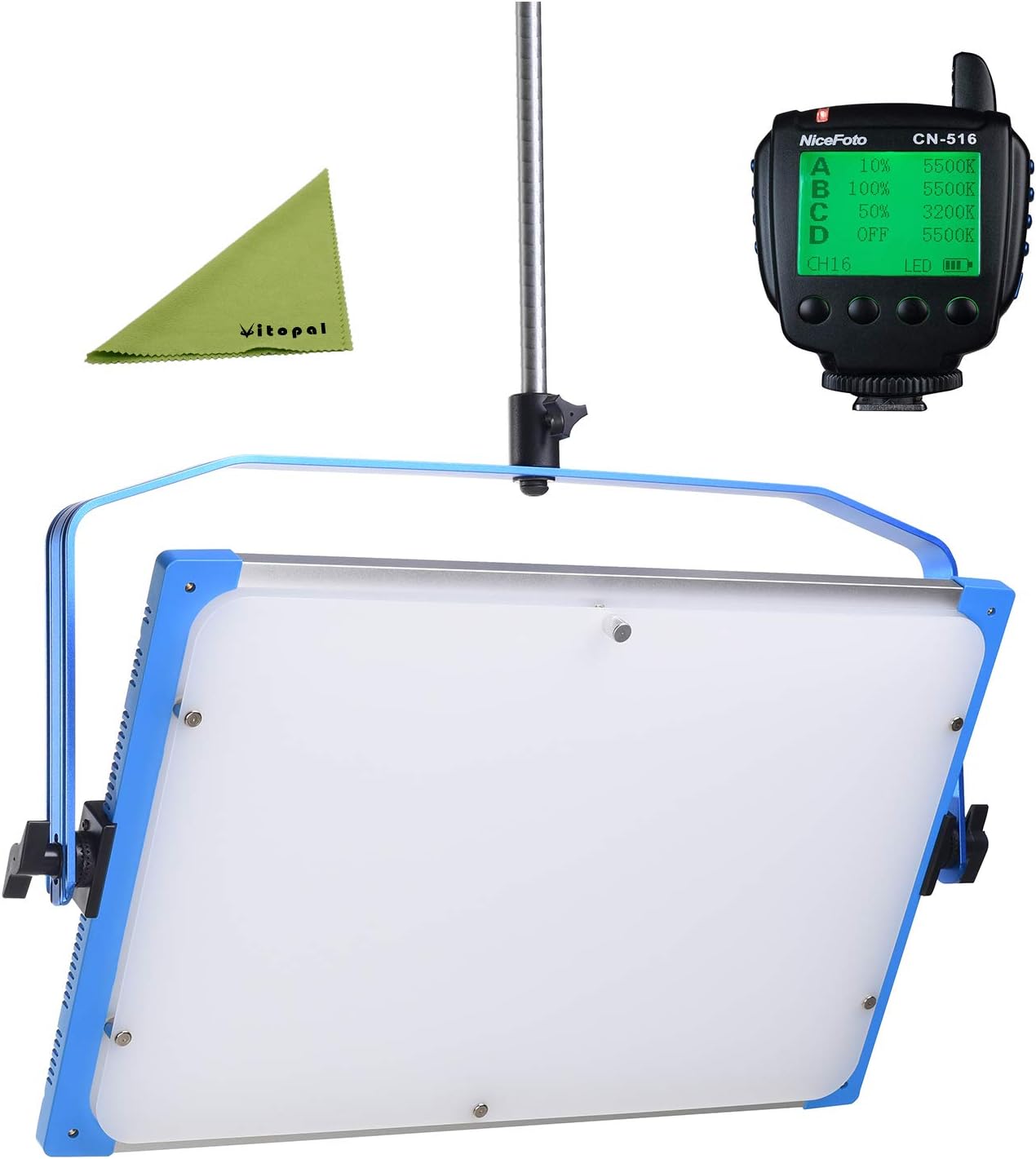 VITOPAL NiceFoto SL-2000A II 200W LED Video Light Bi-Color 3200-6500K CRI 95 LED Panel LED Studio Photography