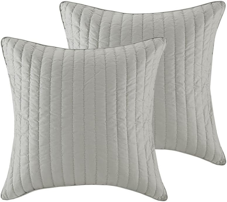 Camila Quilted Euro Sham Gray New eBay