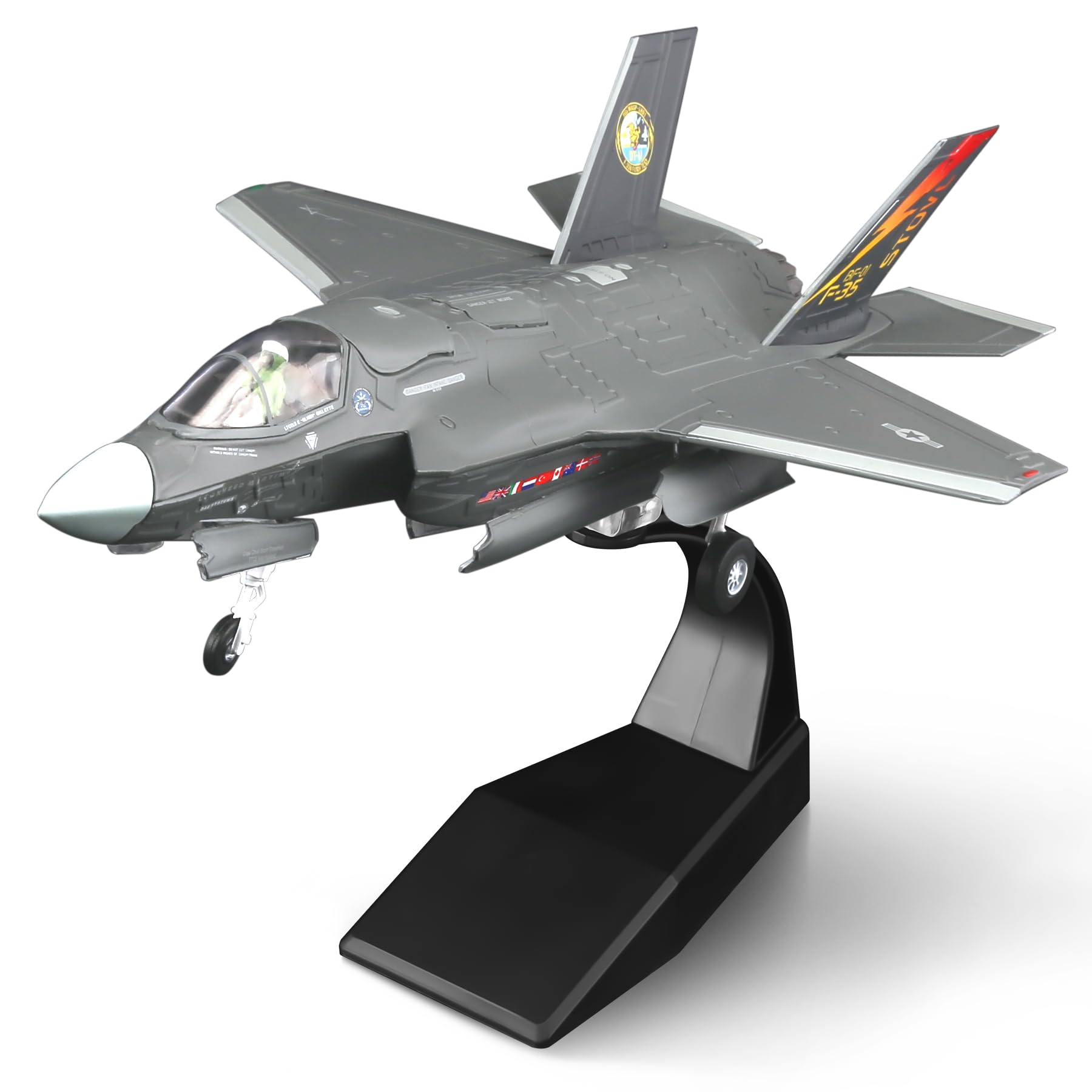 HANGOU 1/72 F35 Fighter Jet Plane Model Alloy Diecast Model Aircraft for Collection Model