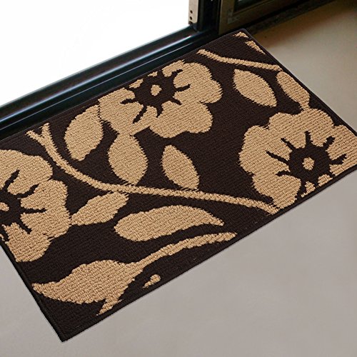 YK Decor Indoor Outdoor Doormat Super Grip Non Slip Backing Door Mat for Front Door Inside Floor Dirt Mud Trapper Mats Entrance Rug Shoes Scraper Machine Washable Carpet