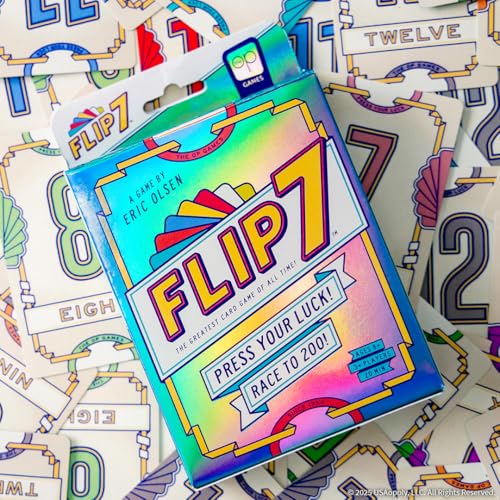 Flip 7™ Kartenspiel | Kompaktes Familienspiel | Mischung aus Glück und Strategie | Schnell zu Lernen | 94 Karten | Englische Spielregeln 2