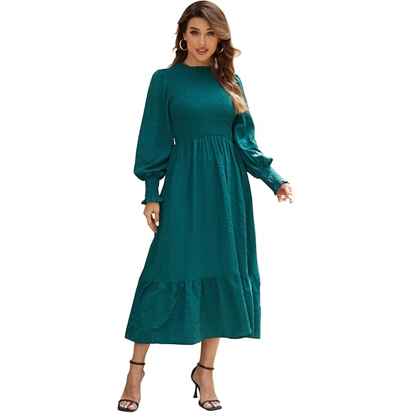 plus size flowy maternity dress Momyknows Ruffle High Waist Falbala Long Sleeve Plus Size Baby Shower Maternity Midi Dress Apricot / L main image 0