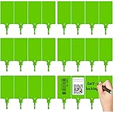 Youyole 200 Pieces Plastic Tags Waterproof Plastic Seal Shipping Tags Logistics Use Big Sign Tie Large Label Tie 250 mm Total Length (Green, 2.28 x 3.94 Inches)
