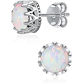 ChicSilver 925 Sterling Silver Earrings Sparkling Heart/Round/Princess Cut Birthstone Earrings for Women Birthday Jewelry with Gift Box
