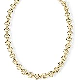 ZEETNIVI Chunky Layered Gold Necklace For Women Paperclip Link Chain Statement Compass Coin Charm Beach Stackable Necklace Non Tarnish Dainty 14k Gold Plated Medallion Pendant Trendy Fashion Jewelry