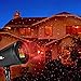 1byone Christmas Laser lights with Green Christmas Tree and Red Stars, Class IIIA, 2.0mW power, Projection Lights for Christmas, Holiday, Party, Landscape, and Garden Decoration, Black