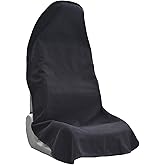 Teuaktty Car Seat Covers Universal Car Protective Front Seat Covers Washable Non-Slip Seat Protectors for Gym Workouts,Waterproof and Sweatproof Towel Seat Covers for Cars,Trucks, Jeeps (Black)