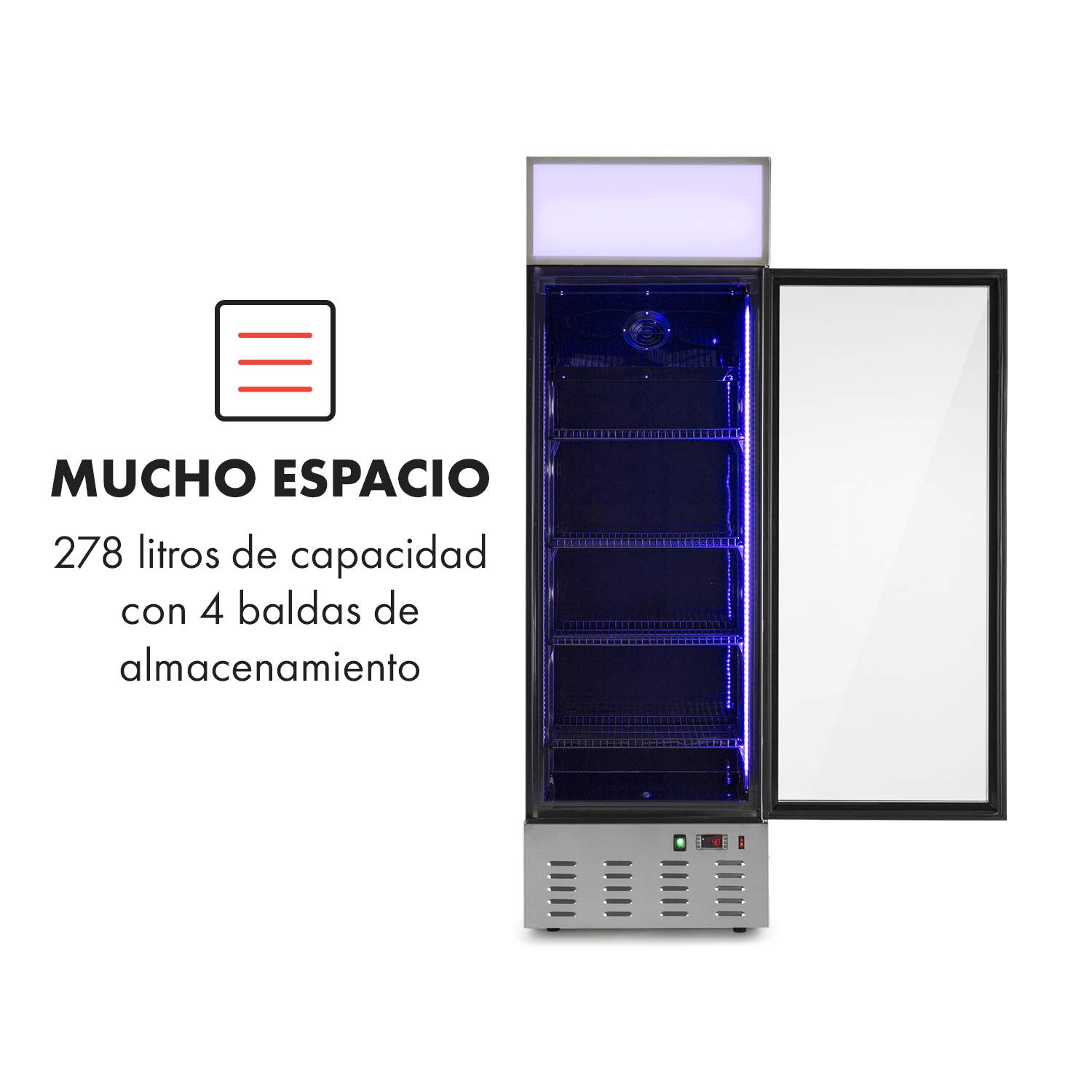 Klarstein Berghain Pro nevera de bebidas - 278 litros, 60 x 189 x ...