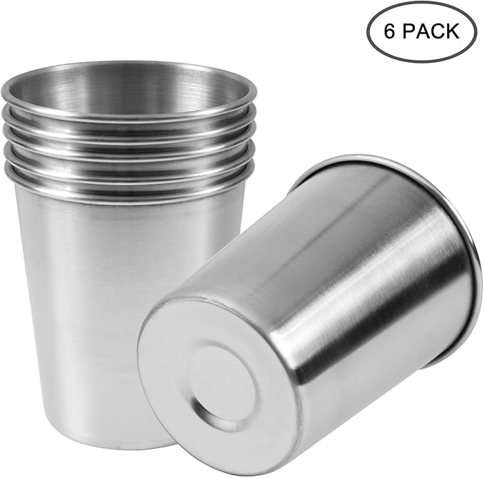 CABAX 6 Pack 8 Ounce 230ml Stainless Steel Cups