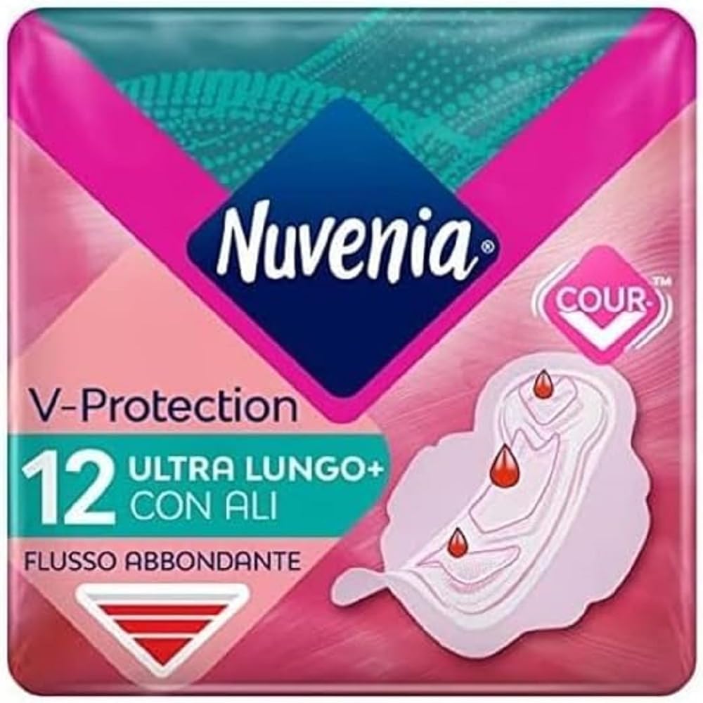 Nuvenia Absorbent – Ultra Slim, Absorbent Super Long, with Wings – 12