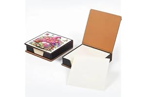 GENERIC Dwarf Diamond Painting Note Box Diamond Art Painting Wooden Post Note Dispenser Memo Paper Storage Box Diamond Art by Numbers Mosaic Kits (Dwarf)