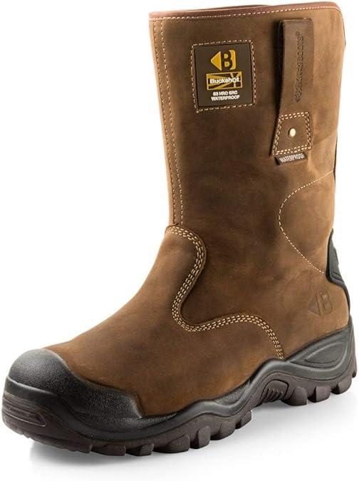 Buckler BSH010BR Men's Waterproof Safety Rigger Work Boots (10 UK