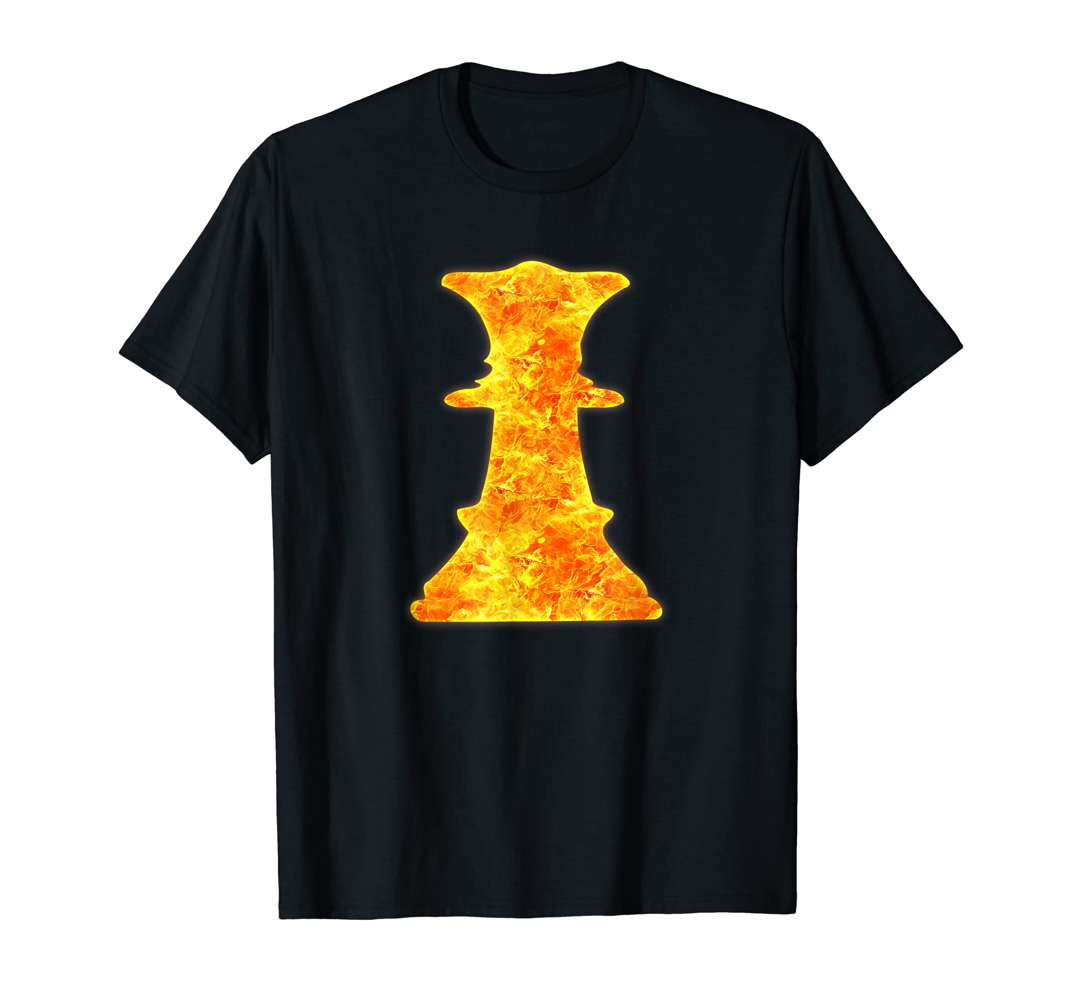 Chess Queen Fire Burning Flames T-Shirt