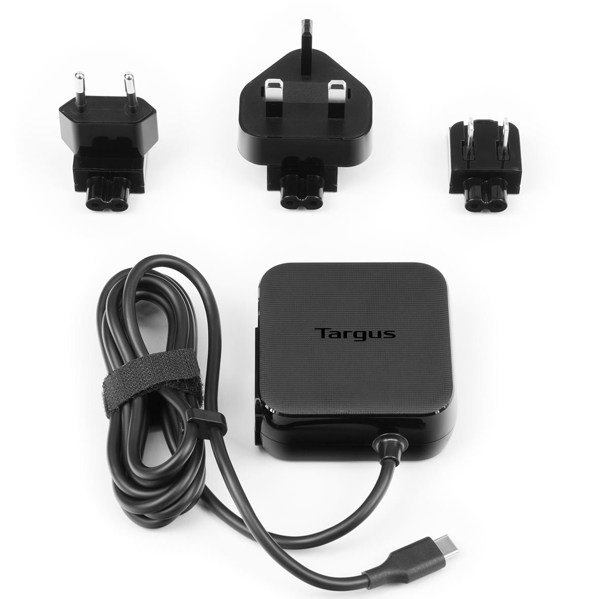 Targus USB-C AC Universal Mains Charger, Surge protection, Travelers Companion, Black (APA95EU)