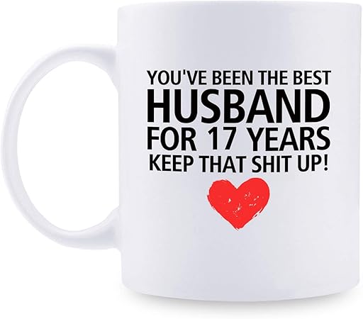 Tasse A Cafe Humoristique Pour Le 17e Anniversaire De Mariage Pour Un Couple 325 Ml Amazon Fr Cuisine Maison
