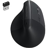 Keychron BM27 Ergonomic Wireless Mouse, Rechargeable Mice for Laptop | 2.4 GHz &amp; Bluetooth, Keychron Launcher, Quiet Clicks, 3212 Sensor, 2400 DPI, Portable Vertical Design for Mac Windows Linux