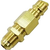 MENSI 3/8" Male Flare Natural Hose Adapter Convert to Natural Gas 3/8" Quick Disconnect Plug