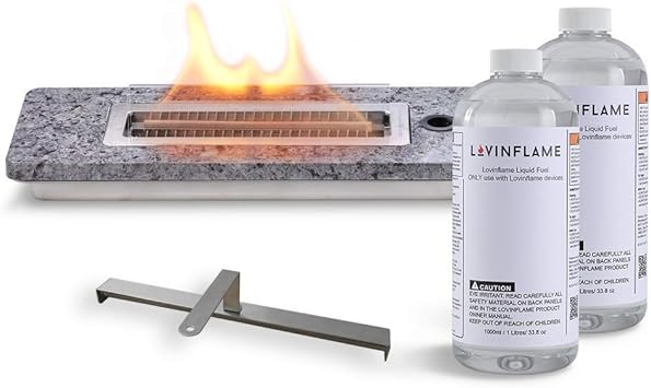 Amazon Com Lovinflame Tabletop Fire Pit Bundle With Fuel Granite